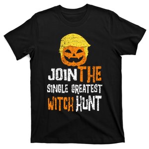 Anti Trump Halloween Pumpkin Join Single Greatest Witch Hunt T-Shirt