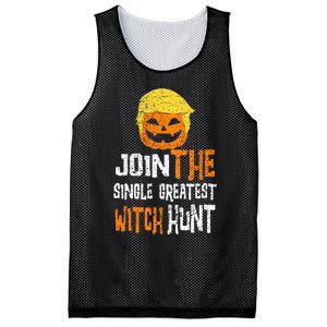 Anti Trump Halloween Pumpkin Join Single Greatest Witch Hunt Mesh Reversible Basketball Jersey Tank