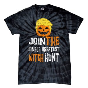 Anti Trump Halloween Pumpkin Join Single Greatest Witch Hunt Tie-Dye T-Shirt