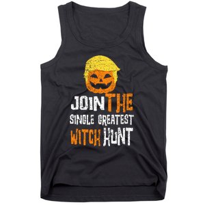 Anti Trump Halloween Pumpkin Join Single Greatest Witch Hunt Tank Top