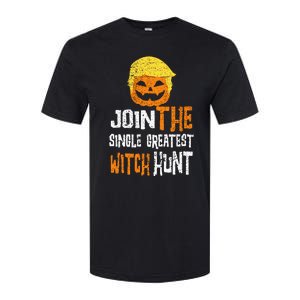 Anti Trump Halloween Pumpkin Join Single Greatest Witch Hunt Softstyle CVC T-Shirt