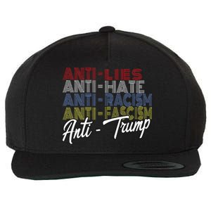 Anti Trump Hate Lies And Fascism Resist Vote Nov 5 2024 Wool Snapback Cap