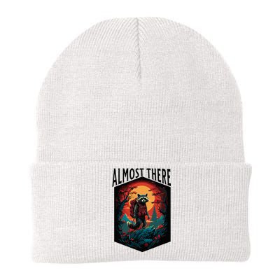 Almost There Hiking Raccoon Knit Cap Winter Beanie