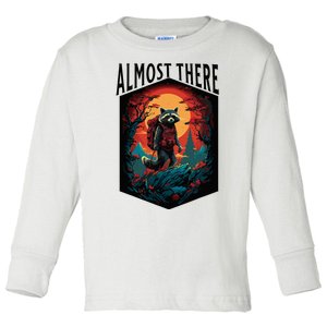 Almost There Hiking Raccoon Toddler Long Sleeve Shirt