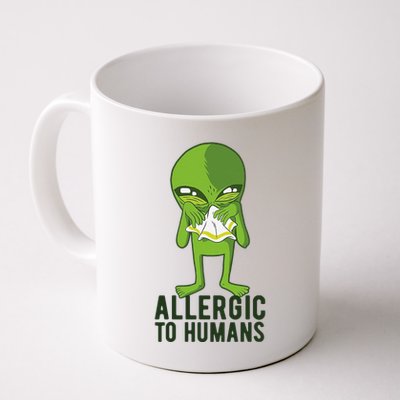 Allergic To Humans Funny Alien Mug