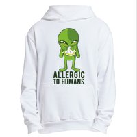 Allergic To Humans Funny Alien Urban Pullover Hoodie