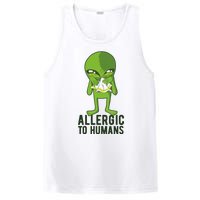 Allergic To Humans Funny Alien PosiCharge Competitor Tank