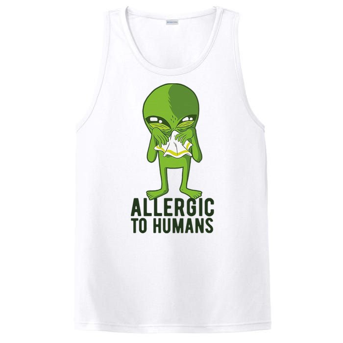 Allergic To Humans Funny Alien PosiCharge Competitor Tank