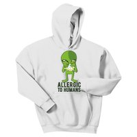 Allergic To Humans Funny Alien Kids Hoodie