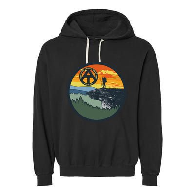 Appalachian Trail Hiker McAfee's Knob Tee Garment-Dyed Fleece Hoodie
