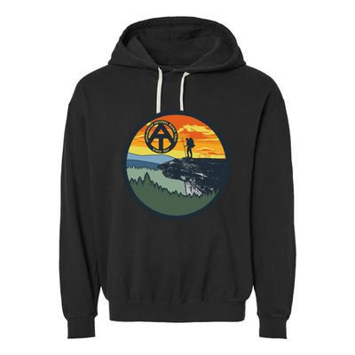 Appalachian Trail Hiker McAfee's Knob Tee Garment-Dyed Fleece Hoodie