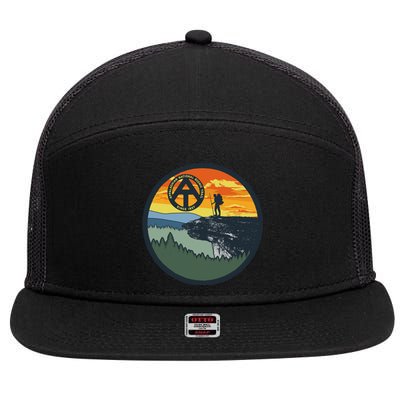 Appalachian Trail Hiker McAfee's Knob Tee 7 Panel Mesh Trucker Snapback Hat