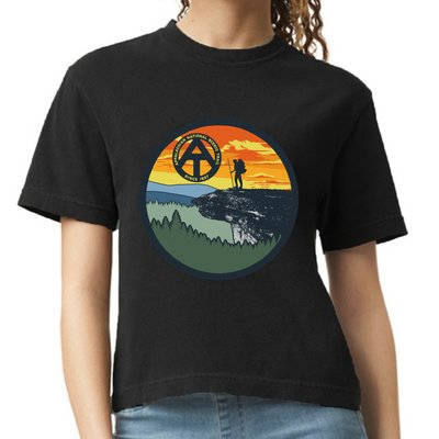 Appalachian Trail Hiker McAfee's Knob Tee Comfort Colors Boxy T-Shirt
