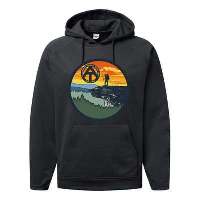 Appalachian Trail Hiker McAfee's Knob Tee Performance Fleece Hoodie