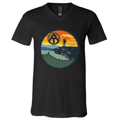 Appalachian Trail Hiker McAfee's Knob Tee V-Neck T-Shirt