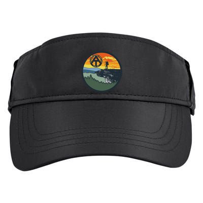 Appalachian Trail Hiker McAfee's Knob Tee Adult Drive Performance Visor
