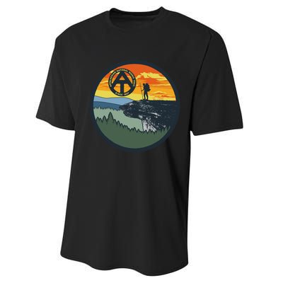 Appalachian Trail Hiker McAfee's Knob Tee Performance Sprint T-Shirt