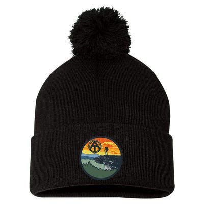 Appalachian Trail Hiker McAfee's Knob Tee Pom Pom 12in Knit Beanie