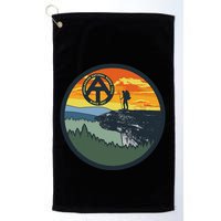 Appalachian Trail Hiker McAfee's Knob Tee Golf Towel