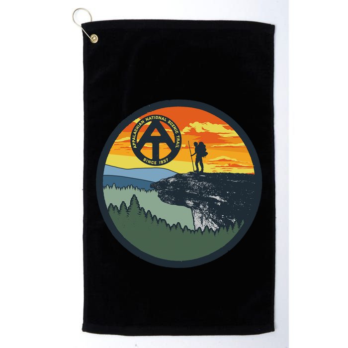 Appalachian Trail Hiker McAfee's Knob Tee Golf Towel