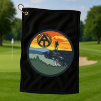 Appalachian Trail Hiker McAfee's Knob Tee Golf Towel