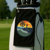 Appalachian Trail Hiker McAfee's Knob Tee Golf Towel