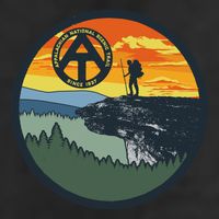 Appalachian Trail Hiker McAfee's Knob Tee Golf Towel