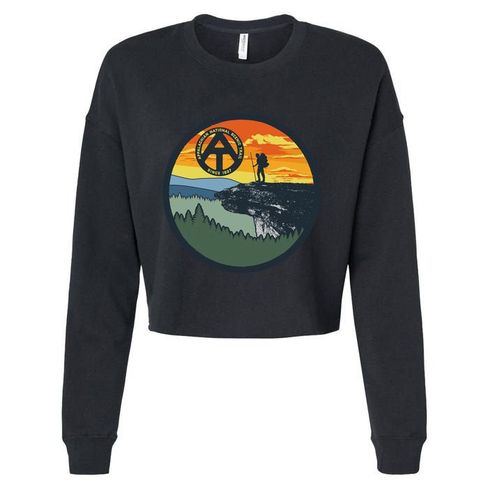 Appalachian Trail Hiker McAfee's Knob Tee Cropped Pullover Crew