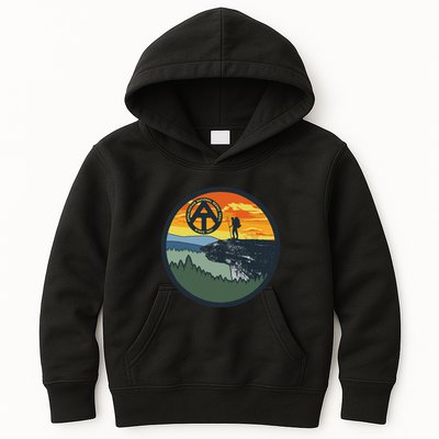 Appalachian Trail Hiker McAfee's Knob Tee Kids Hoodie