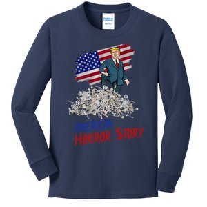 Anti Trump Horror American Story Zombie Skeletons Halloween Kids Long Sleeve Shirt