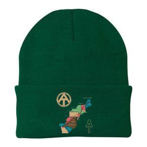 Appalachian Trail Hiking Map Knit Cap Winter Beanie