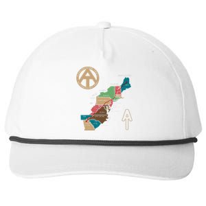 Appalachian Trail Hiking Map Snapback Five-Panel Rope Hat