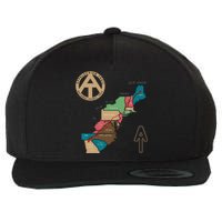 Appalachian Trail Hiking Map Wool Snapback Cap