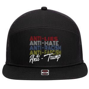 Anti Trump Hate Lies And Fascism Resist Vote Nov 5 2024 7 Panel Mesh Trucker Snapback Hat