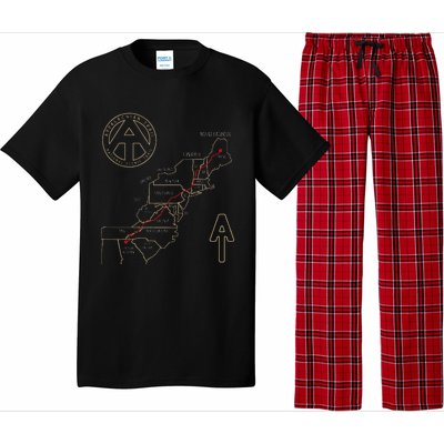 Appalachian Trail Hiking Map Outdoor Adventure Trailing Pajama Set