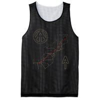 Appalachian Trail Hiking Map Outdoor Adventure Trailing Mesh Reversible Basketball Jersey Tank