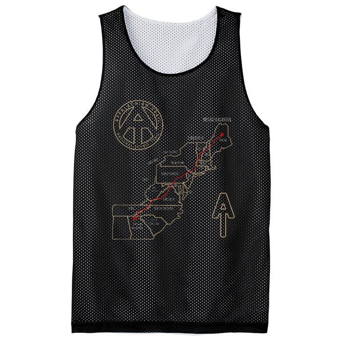 Appalachian Trail Hiking Map Outdoor Adventure Trailing Mesh Reversible Basketball Jersey Tank