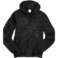 Appalachian Trail Hiking Map Outdoor Adventure Trailing Tie Dye Hoodie