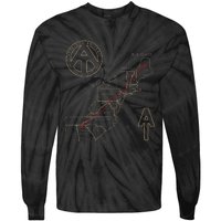 Appalachian Trail Hiking Map Outdoor Adventure Trailing Tie-Dye Long Sleeve Shirt