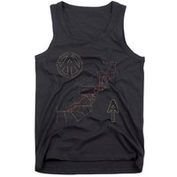 Appalachian Trail Hiking Map Outdoor Adventure Trailing Tank Top