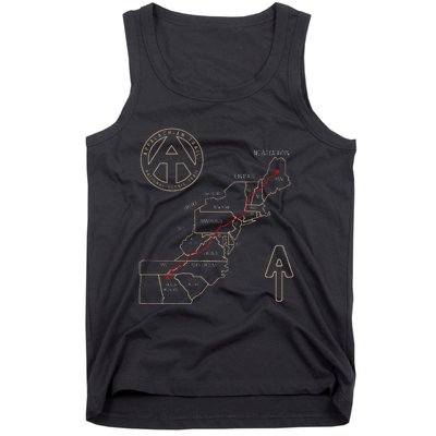 Appalachian Trail Hiking Map Outdoor Adventure Trailing Tank Top