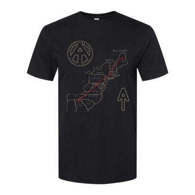 Appalachian Trail Hiking Map Outdoor Adventure Trailing Softstyle® CVC T-Shirt