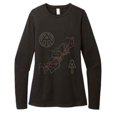 Appalachian Trail Hiking Map Outdoor Adventure Trailing Womens CVC Long Sleeve Shirt