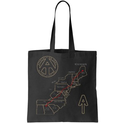 Appalachian Trail Hiking Map Outdoor Adventure Trailing Tote Bag