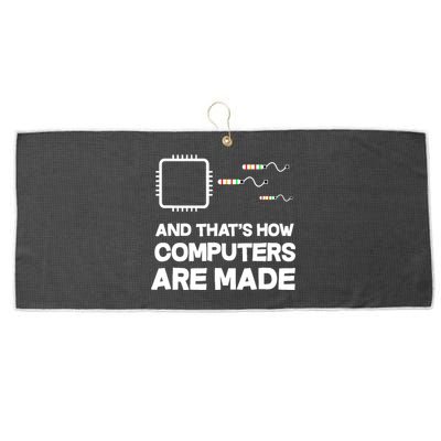 And ThatS How Computers Are Made Engineer Programmer Large Microfiber Waffle Golf Towel