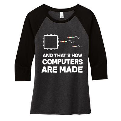 And ThatS How Computers Are Made Engineer Programmer Women's Tri-Blend 3/4-Sleeve Raglan Shirt