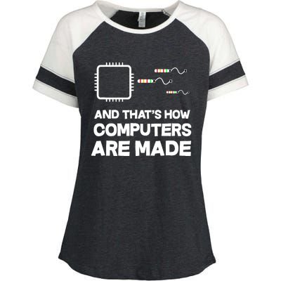 And ThatS How Computers Are Made Engineer Programmer Enza Ladies Jersey Colorblock Tee