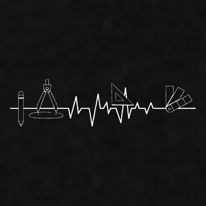 Architecture Tool Heartbeat Architect Architectural Design Ladies PosiCharge Tri-Blend Wicking Tank