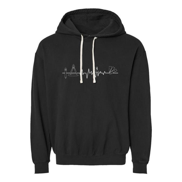 Architecture Tool Heartbeat Architect Architectural Design Garment-Dyed Fleece Hoodie
