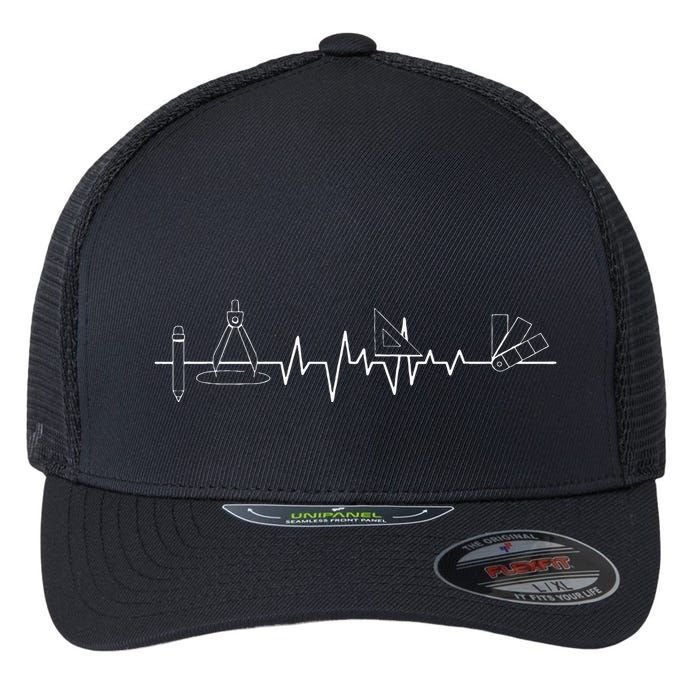 Architecture Tool Heartbeat Architect Architectural Design Flexfit Unipanel Trucker Cap